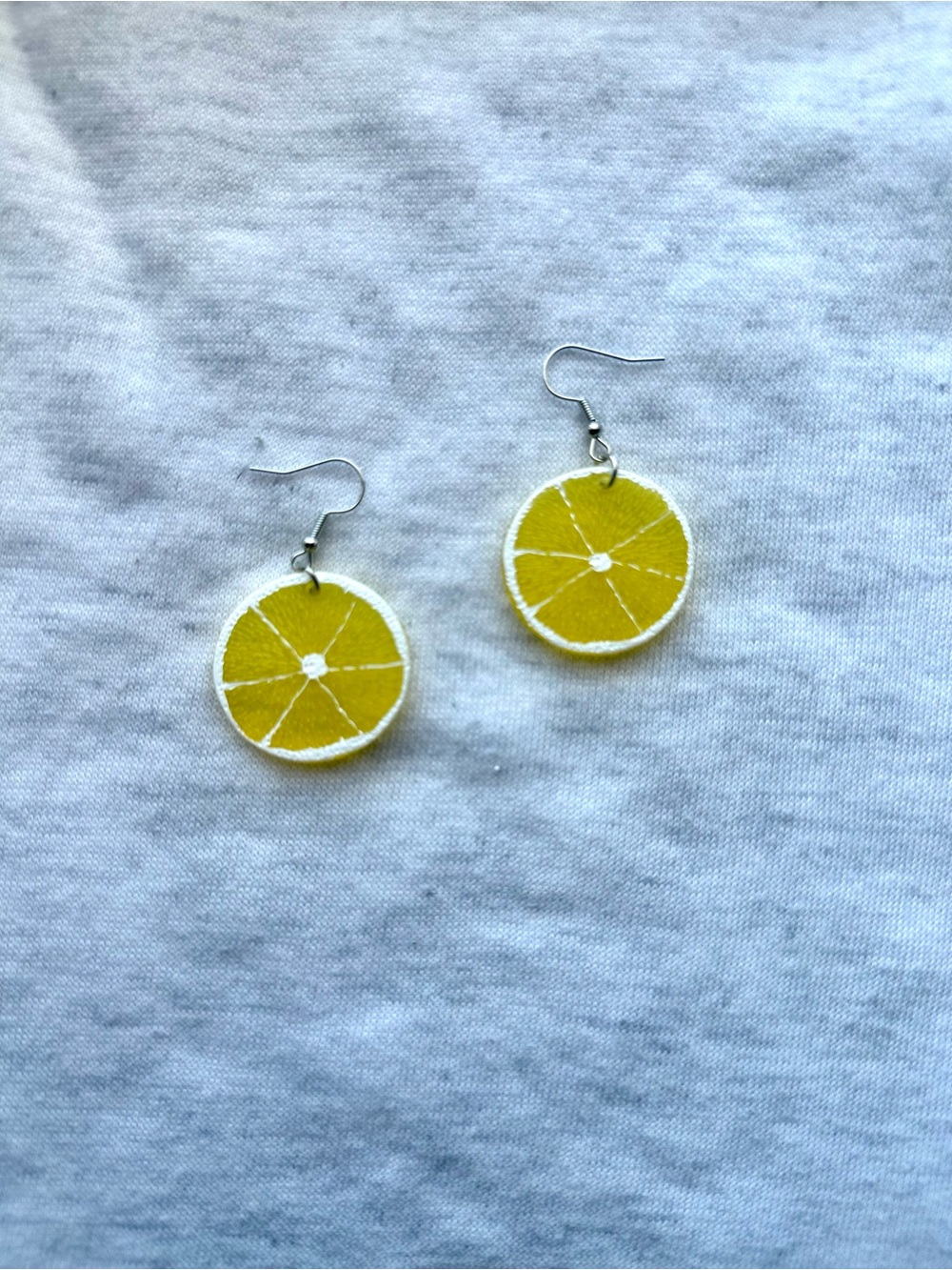 Yellow Lemon Slice Earrings - Women Jewelry